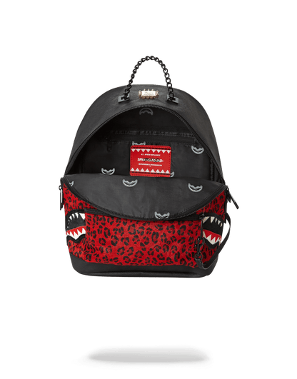6-STRAP RED LEOPARD EMPRESS (PONY HAIR)