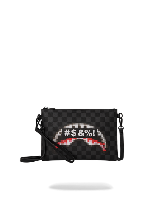 'WHAT THE BEEP' SHARK CROSSOVER CLUTCH
