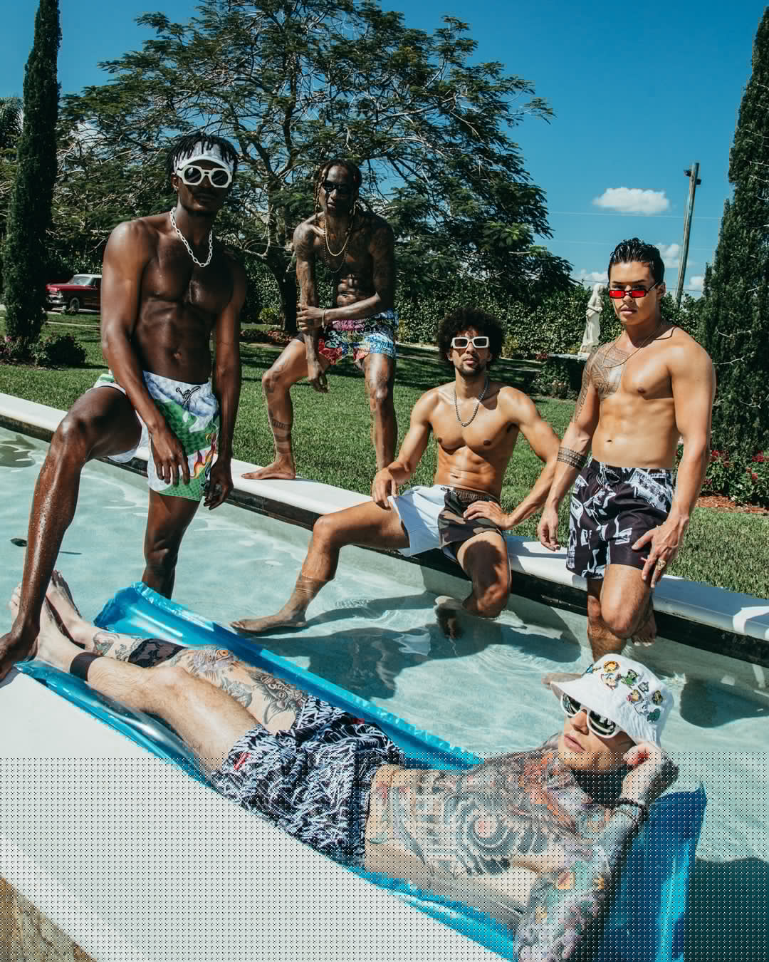 WTF ART SHOTO SWIM TRUNKS