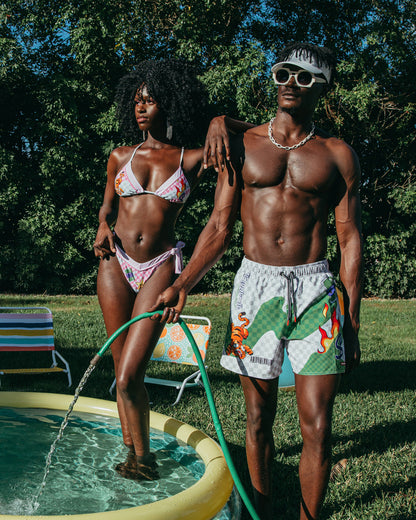 WTF ART SHOTO SWIM TRUNKS