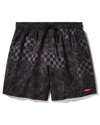 3AM CHECK SWIM SHORTS